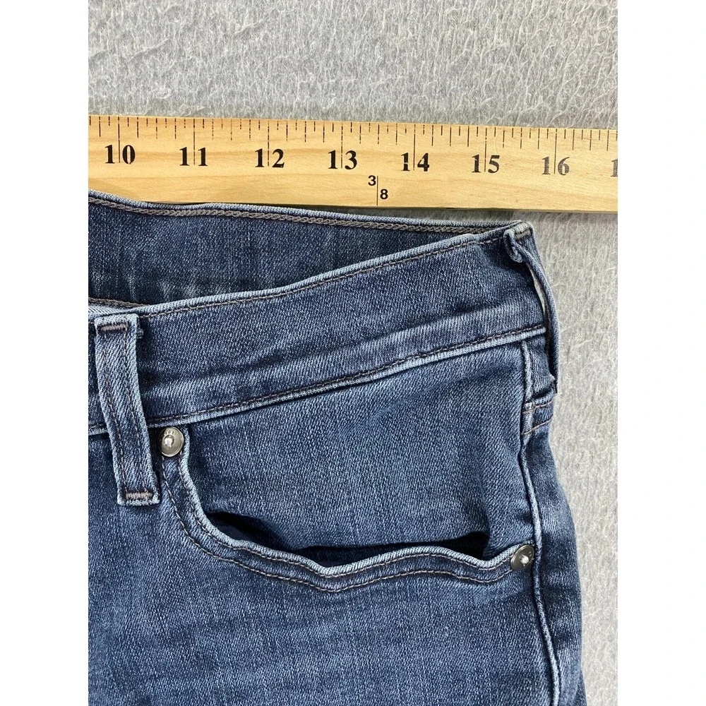 Paige Federal Jeans Mens 32x27 Blue Slim Straight Leg Denim Whiskered Stretch‎